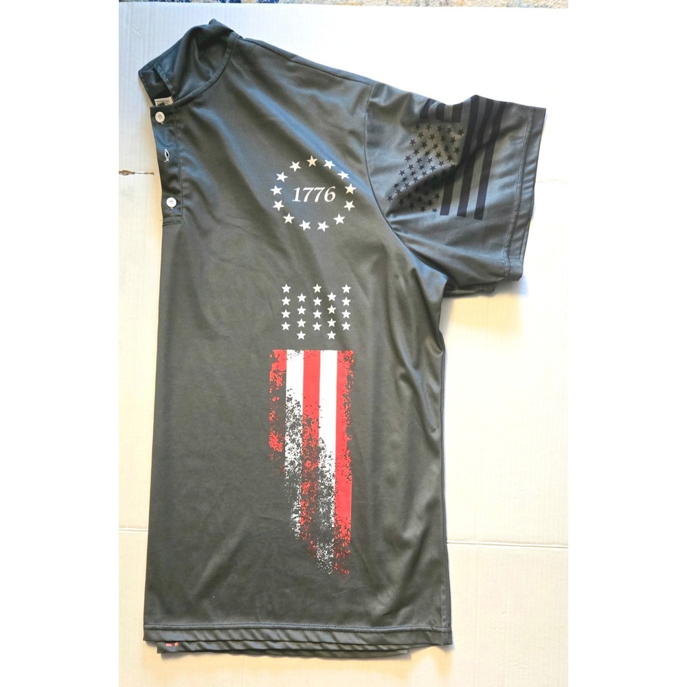 Porter & Ash Polo 1776 w/Flag, Sage, 5XL‎